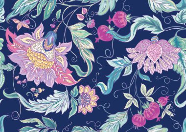 Vintage tarzda stilize süs çiçekleri