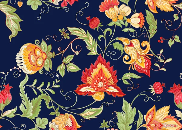 Стилизованные декоративные цветы в винтажном стиле — стоковый вектор