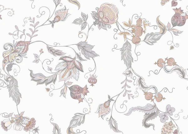 Стилізовані декоративні квіти в вінтажному стилі — стоковий вектор