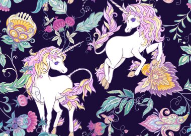 Vintage tarzda stilize süs çiçekleri