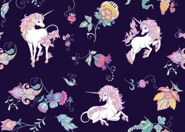 Vintage tarzda stilize süs çiçekleri