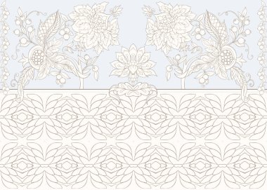 fantezi çiçek seamless modeli