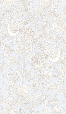 fantezi çiçek seamless modeli