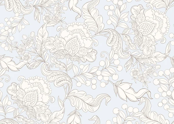 Fantasy floral seamless pattern — Stock Vector