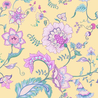 Vintage tarzda stilize süs çiçekleri