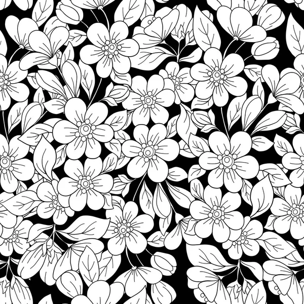 Απρόσκοπτη μοτίβο άνοιξη λουλούδια — Διανυσματικό Αρχείο