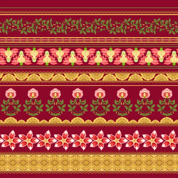 Nahtloses Muster mit stilisierten Blumen. — Stockvektor