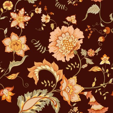 Vintage tarzda stilize süs çiçekleri