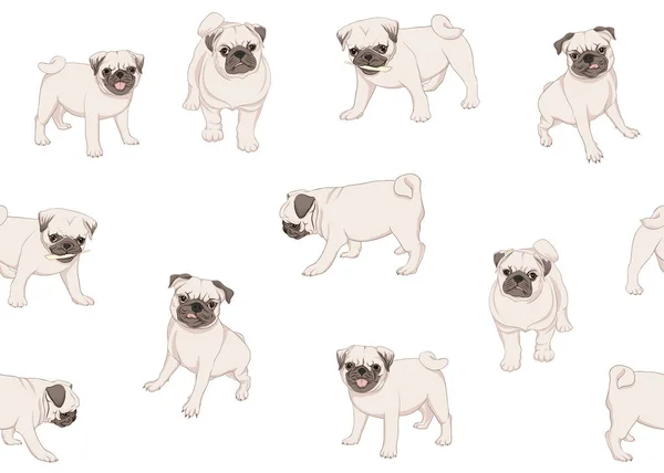 Pug hund vektor illustration. — Stock vektor