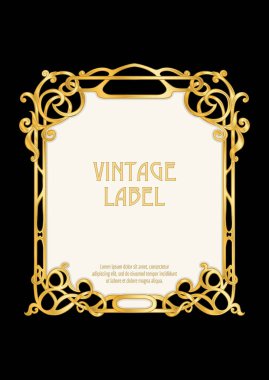 Etiket, dekoratif çerçeve, sınır.