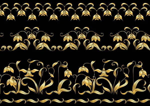 Galanthus, snowdrop, nivalis. 无缝图案 — 图库矢量图片