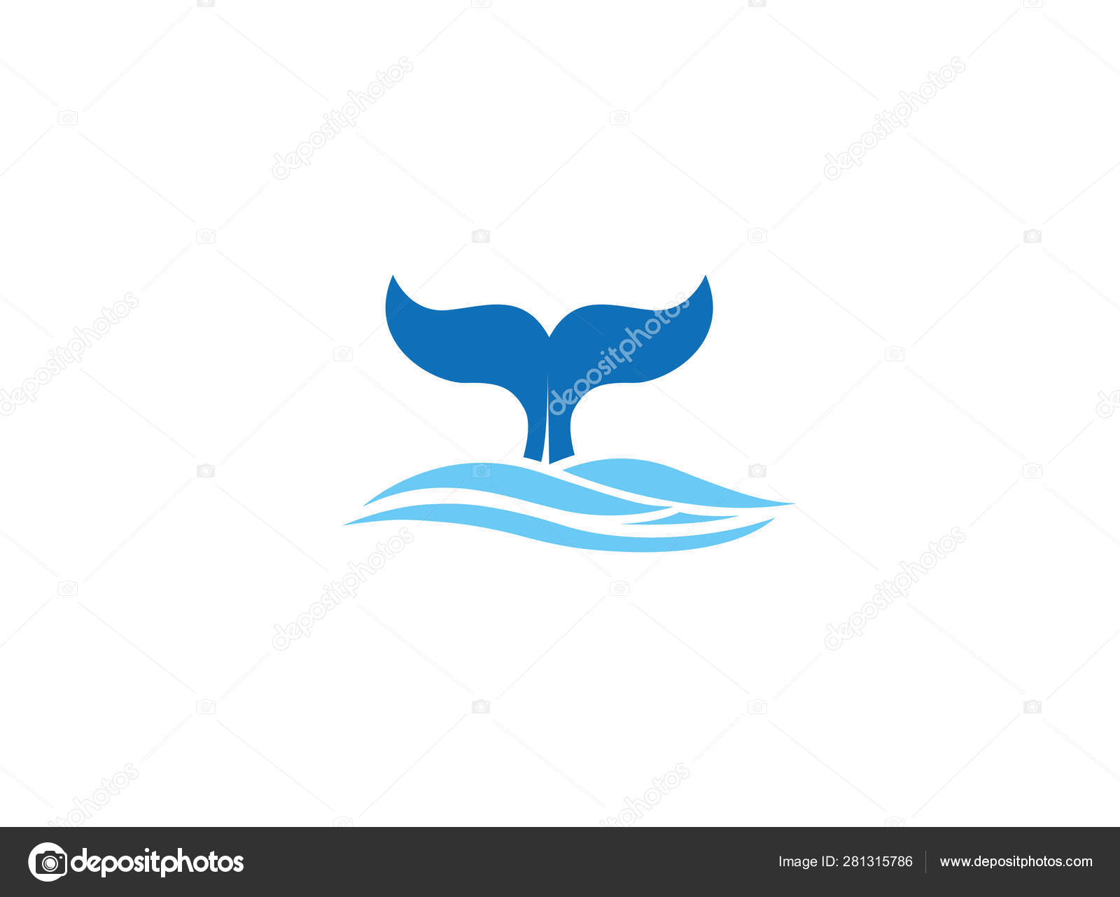 Featured image of post Simple Whale Tail Silhouette Blue whale pastel gradient logotype