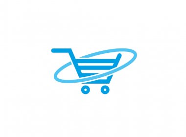 Alışveriş sepeti basit simgesi beyaz arka plan üzerinde izole 