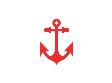 çapa basit logosu beyaz arka plan üzerinde izole 