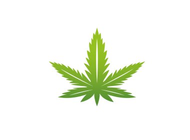 Beyaz arka planda izole edilmiş esrar basit simgesi 