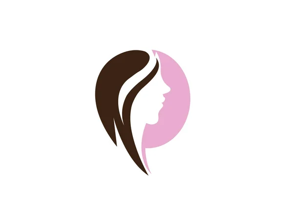 Female Silhouette Icon Isolated White Background — Stock Vector