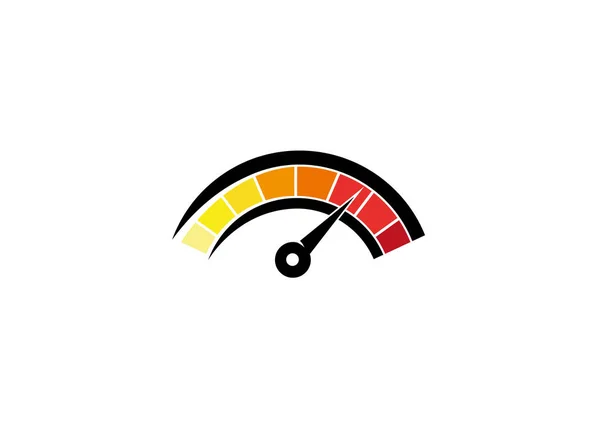 白色背景上孤立的速度计图标 — 图库矢量图片