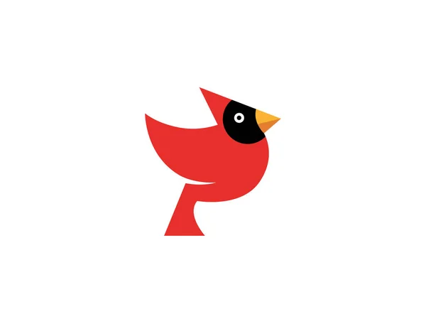 Icono Simple Cardinal Común Aislado Sobre Fondo Blanco — Vector de stock