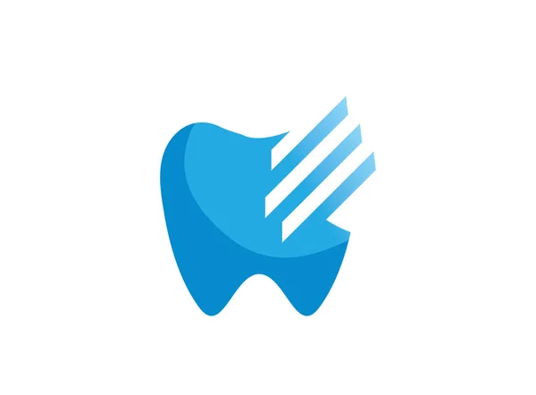 Jednoduchý Logo Tooth Izolované Bílém Pozadí — Stockový vektor