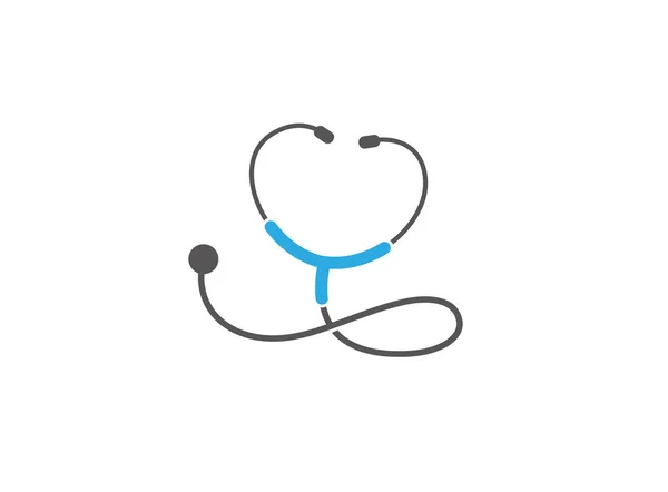 Stethoskop Einfaches Symbol Isoliert Auf Weißem Hintergrund — Stockvektor