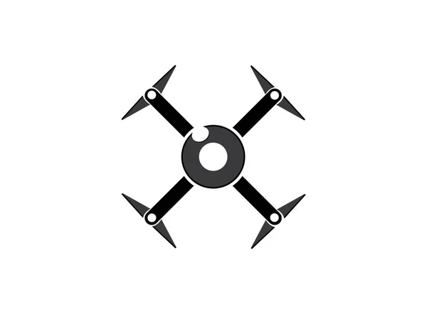 Drone Eenvoudig Icoon Geïsoleerd Witte Achtergrond — Stockvector