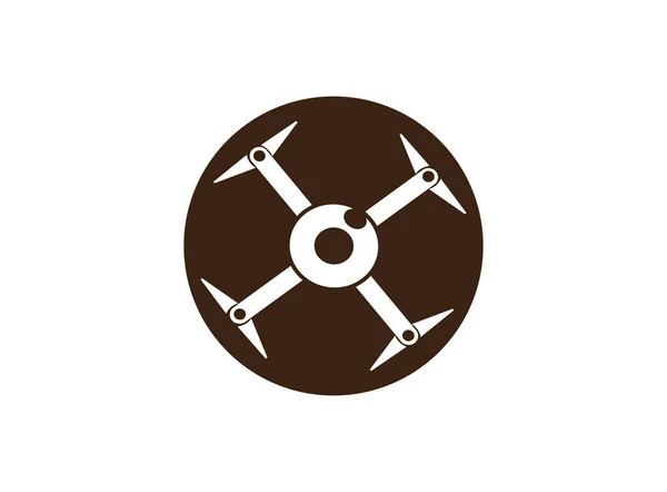 Drohne Einfaches Symbol Isoliert Auf Weißem Hintergrund — Stockvektor