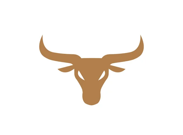Bull Semplice Icona Isolata Sfondo Bianco — Vettoriale Stock