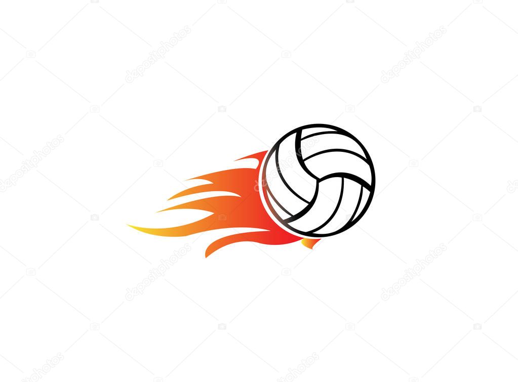 Volleyball ball simple icon isolated on white background