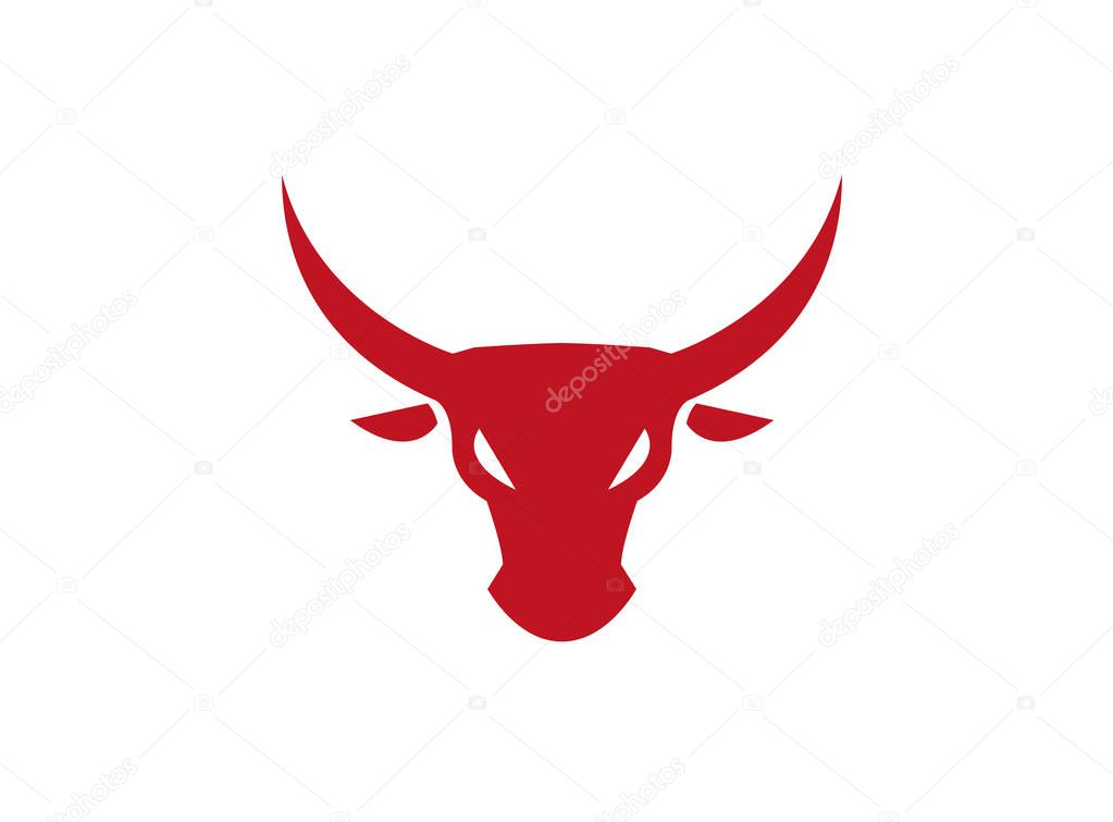 Bull simple icon isolated on white background