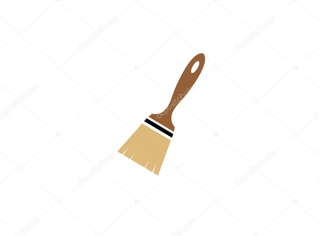 Brush tool icon isolated on white background