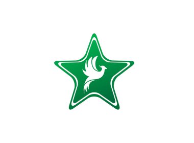 Phoenix kuş logosu beyaz arka plan üzerinde izole