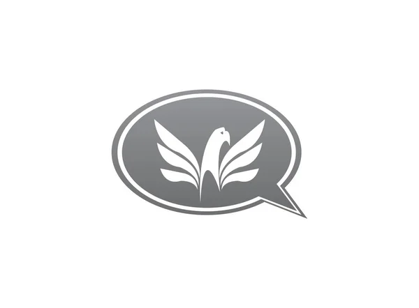 Phoenix Ptak Logo Białym Tle — Wektor stockowy