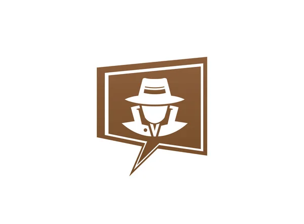 Detective Conceptual Icono Simple Aislado Sobre Fondo Blanco — Archivo Imágenes Vectoriales