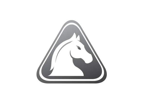 Cabeza Caballo Icono Simple Aislado Sobre Fondo Blanco — Vector de stock