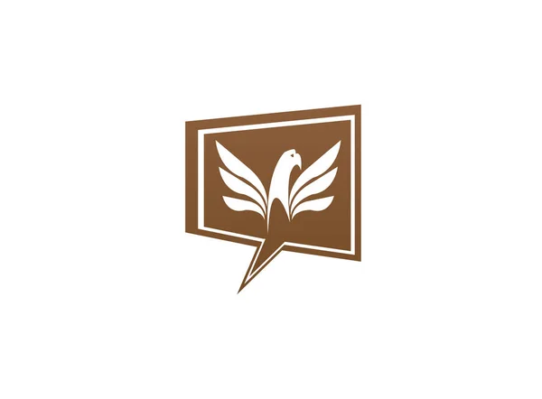 Phoenix Ptak Logo Białym Tle — Wektor stockowy
