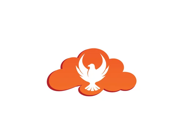 Eagle Logo Design Isolerad Vit Bakgrund — Stock vektor