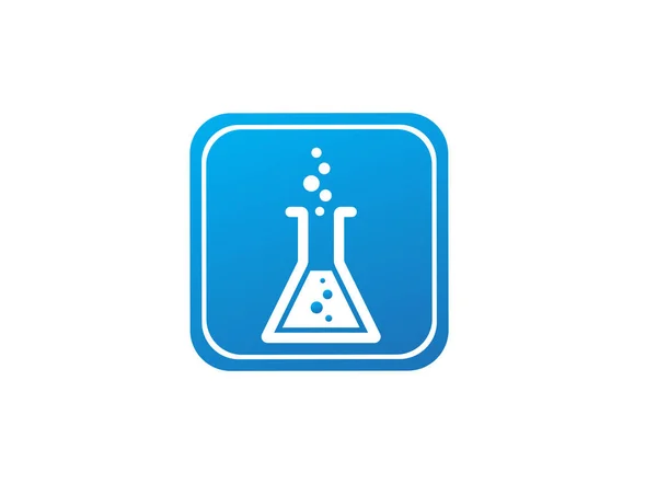 Chemiekolben Einfaches Logo Isoliert Auf Weißem Hintergrund — Stockvektor