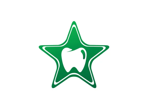 Dente Logotipo Simples Isolado Fundo Branco — Vetor de Stock