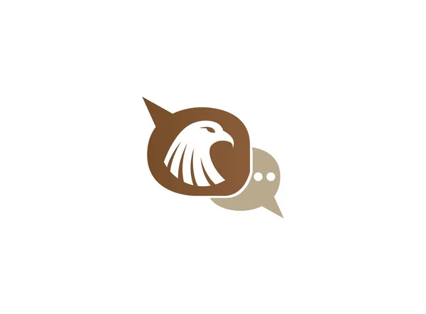 Diseño Del Logo Del Águila Aislado Sobre Fondo Blanco — Vector de stock