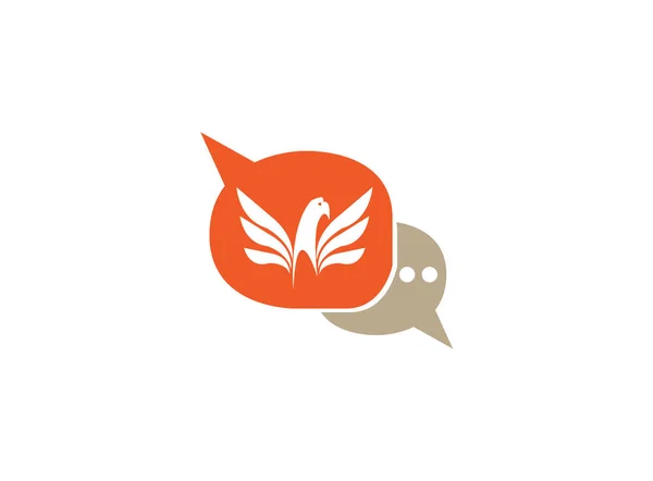 Phoenix Bird Logo Geïsoleerd Witte Achtergrond — Stockvector