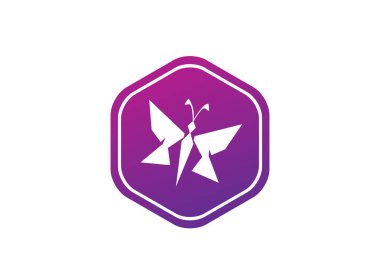 beyaz arka plan üzerinde izole kelebek basit simgesi