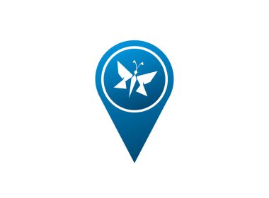 beyaz arka plan üzerinde izole kelebek basit simgesi