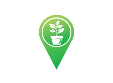 beyaz arka plan üzerinde izole bitki basit simgesi