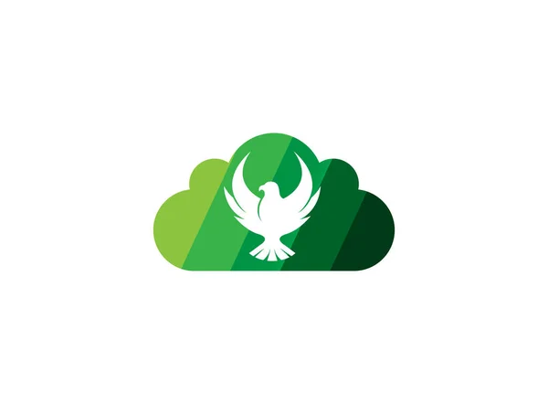 Eagle Logo Ontwerp Geïsoleerd Witte Achtergrond — Stockvector