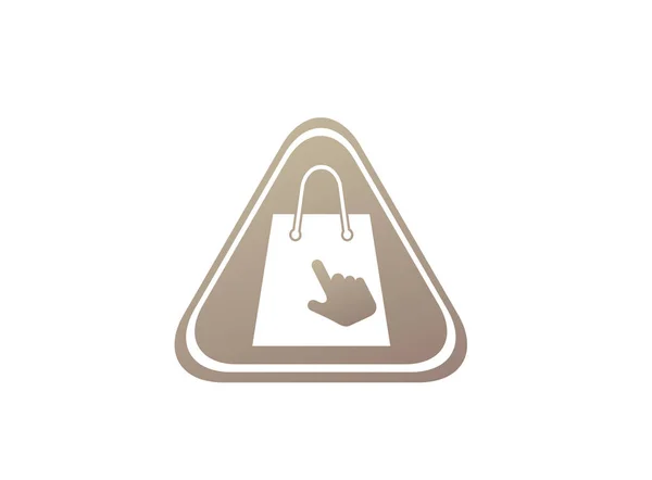 Einkaufstasche Einfaches Symbol Isoliert Auf Weißem Hintergrund — Stockvektor
