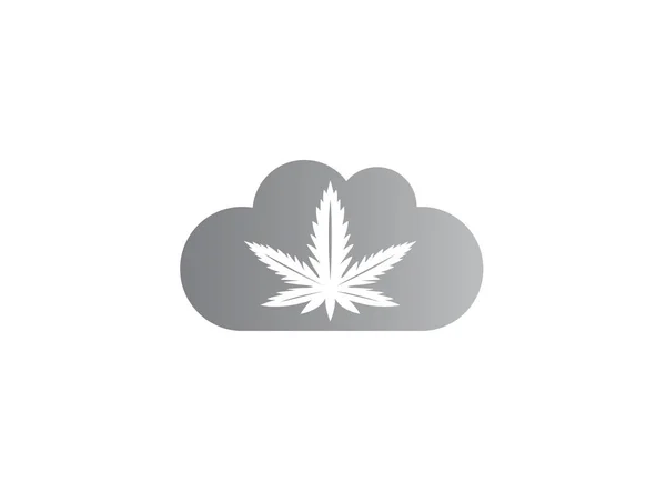 Cannabis Semplice Icona Isolata Sfondo Bianco — Vettoriale Stock