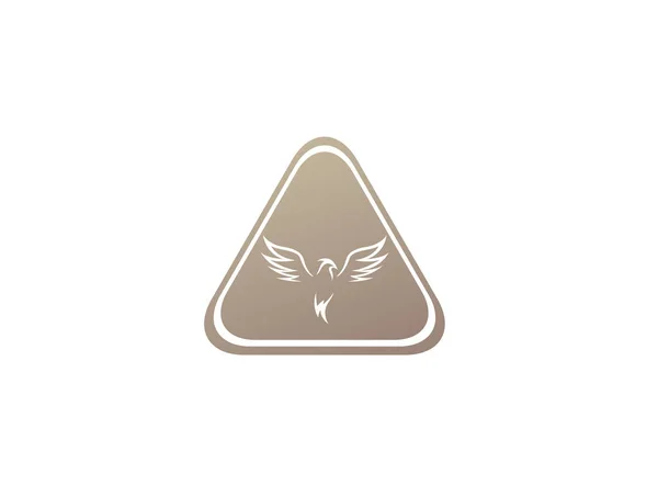 Логотип Птицы Феникс Белом Фоне — стоковый вектор