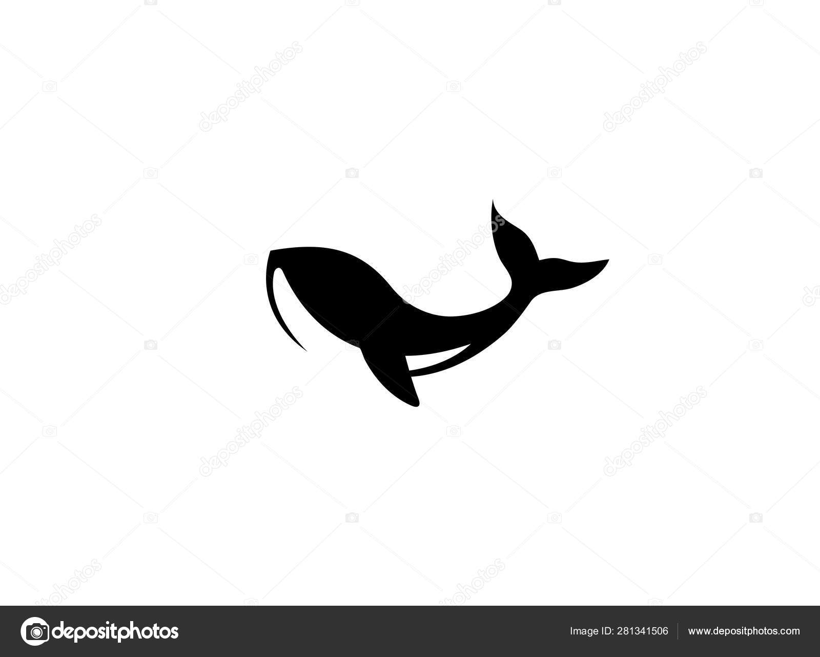 鲸鱼简单的图标隔离在白色背景图库矢量图©Omarok1 281341506