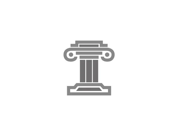 隔离在白色背景上的希腊柱结构徽标 — 图库矢量图片