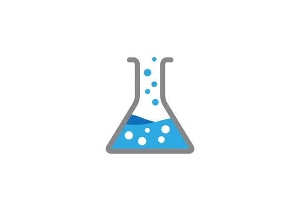 Chemiekolben Einfaches Logo Isoliert Auf Weißem Hintergrund — Stockvektor